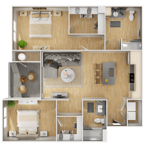a floor plan of a 1 bedroom apartment